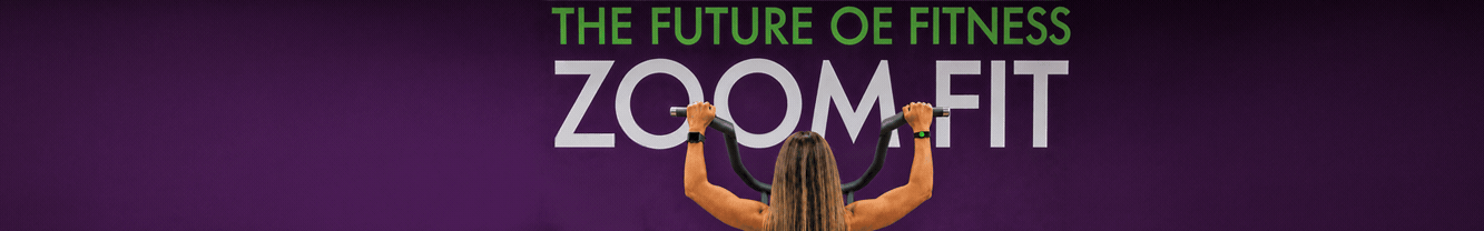 Zoom Fit animated wide banner, concept 6